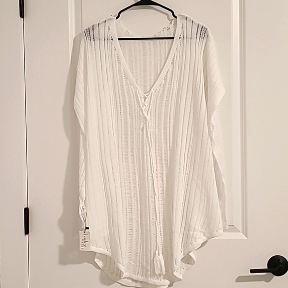 Knitted swimsuit cover-ups, free size, white - Picture 4 of 6